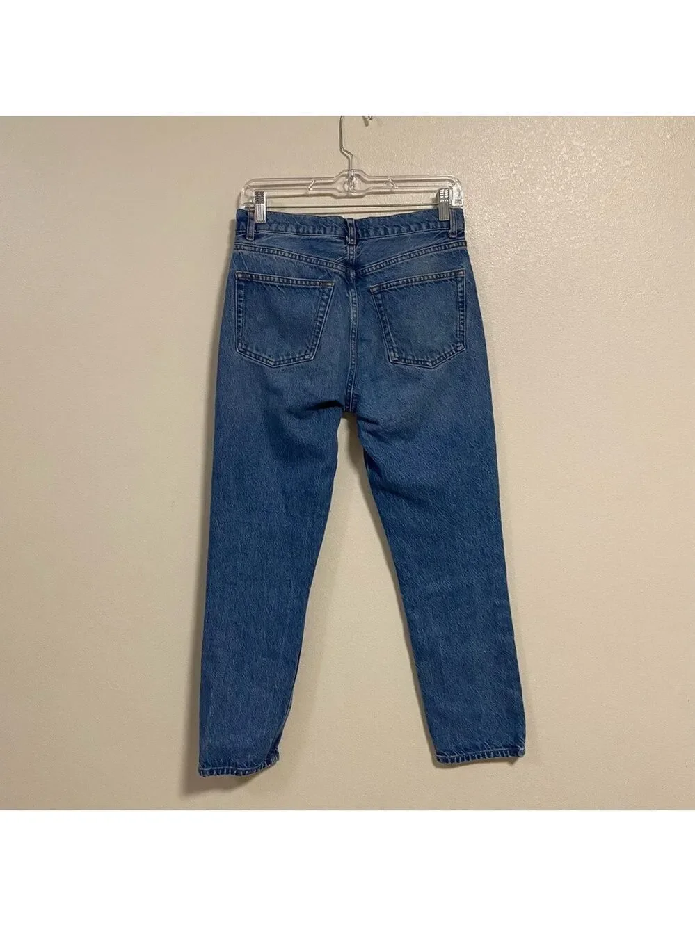Reformation Jeans Women Size 4/27 Medium Wash Julia Crop High Rise Cigarette